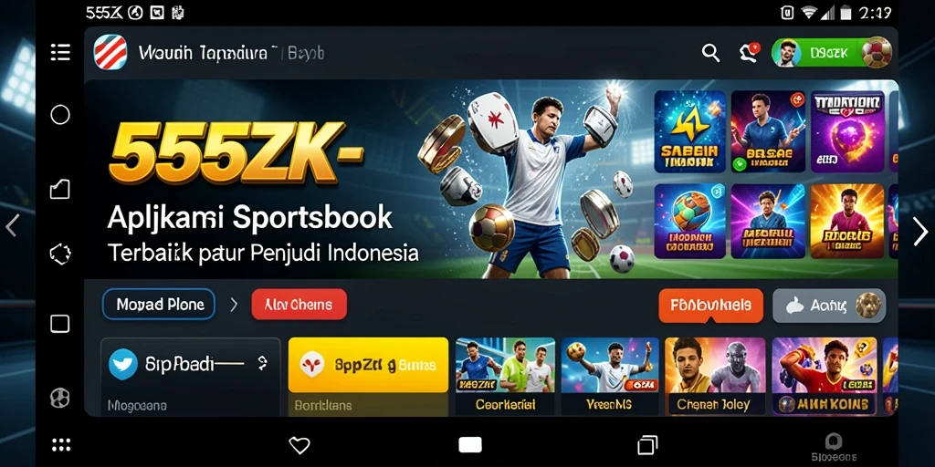 Tampilan gameplay menarik dari aplikasi Sportsbook 555ZK.