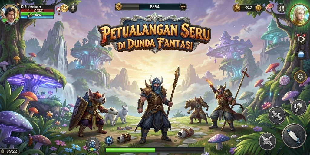 Gameplay seru di dunia petualangan 8364.