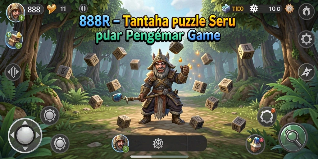 Tampilan gameplay menarik dalam permainan puzzle 888R.