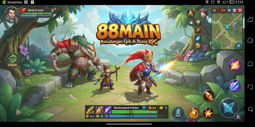 Gameplay epik di dunia fantastis 88MAIN dengan pertarungan yang mendebarkan.