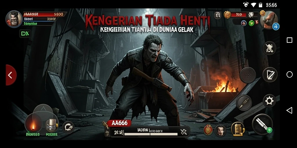 Gameplay menakutkan di AA666 dengan suasana gelap dan mencekam.