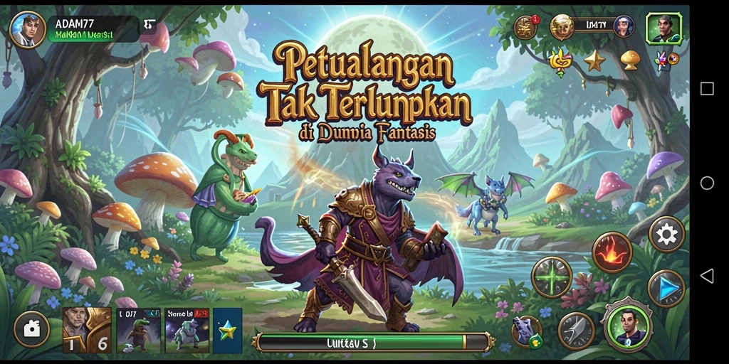 Tampilan gameplay seru dan menakjubkan dalam ADAM77.