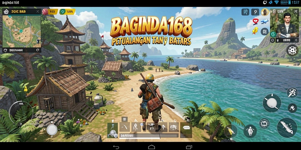 Screenshot gameplay BAGINDA168 menampilkan eksplorasi dunia terbuka yang menakjubkan.