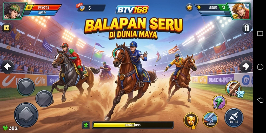 Tampilan gameplay nyata saat balapan di BTV168