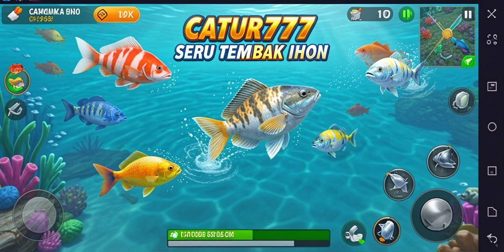 Tampilan gameplay seru dari Tembak Ikan CATUR777.
