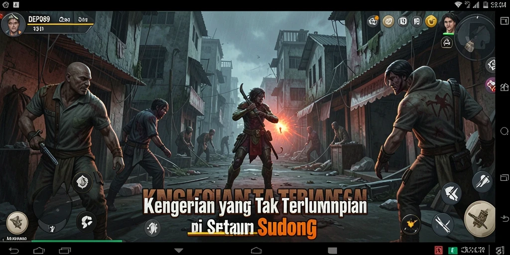 Screenshot gameplay DEPO89 menampilkan suasana horror yang mencekam.