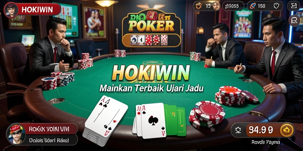 Gameplay Poker seru di HOKIWIN dengan grafis menarik.