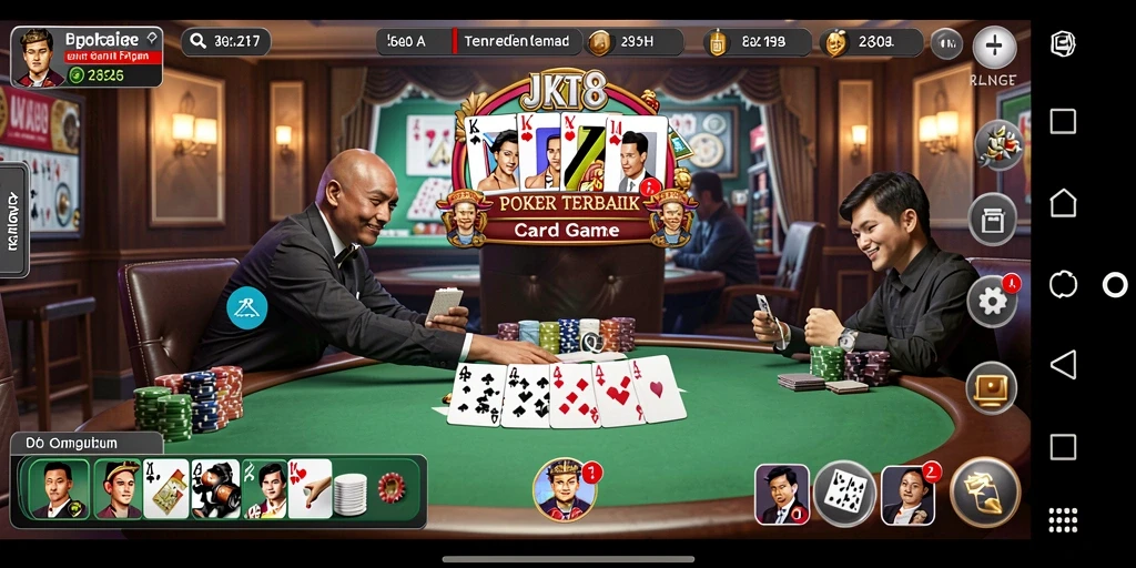 Tampilan gameplay JKT8 menghadirkan pengalaman Poker yang mendebarkan.