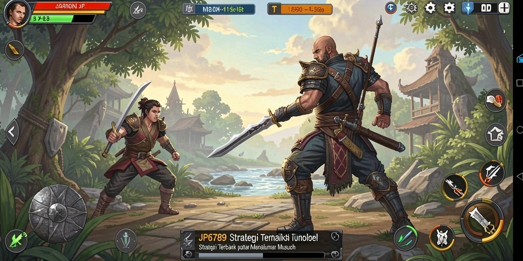 Screenshot gameplay JP6789 menampilkan pertempuran strategi yang mendebarkan.