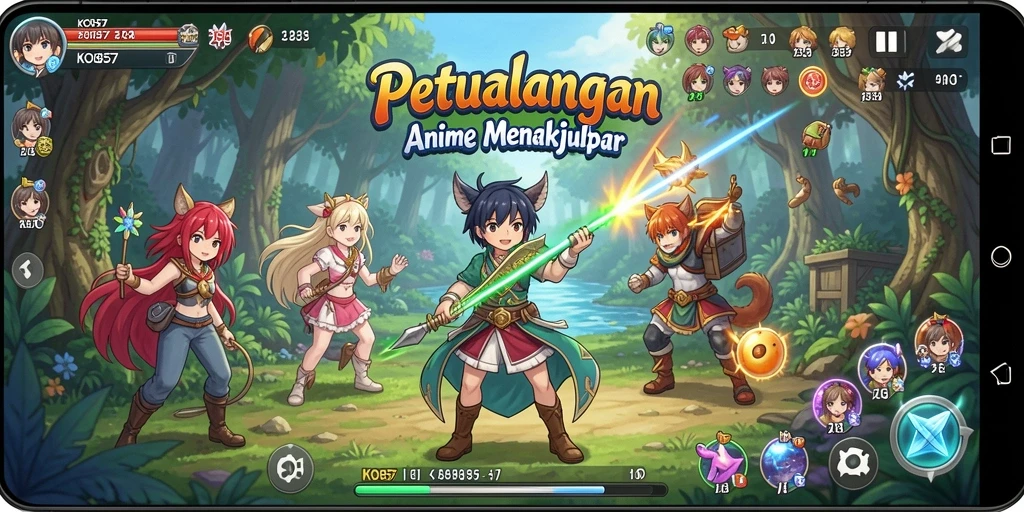 Gameplay menakjubkan dengan karakter Anime yang menarik.