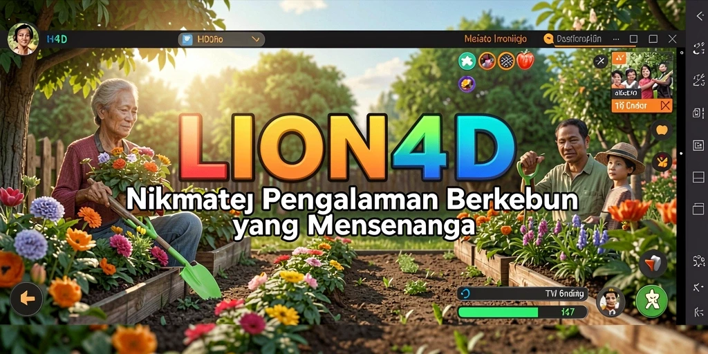 Tampilan gameplay menarik di LION4D dengan elemen pertanian.
