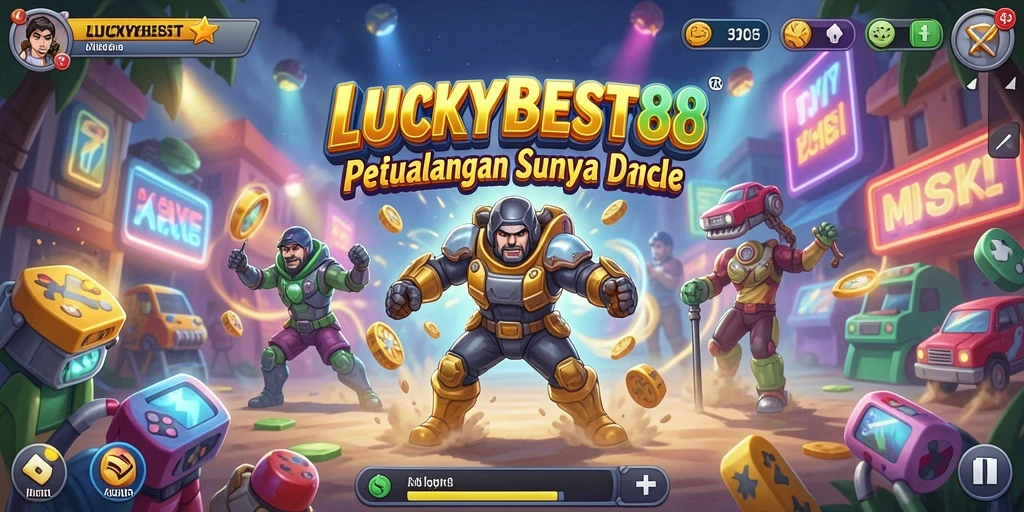 Screenshot gameplay seru LUCKYBEST88 dengan karakter beraksi.