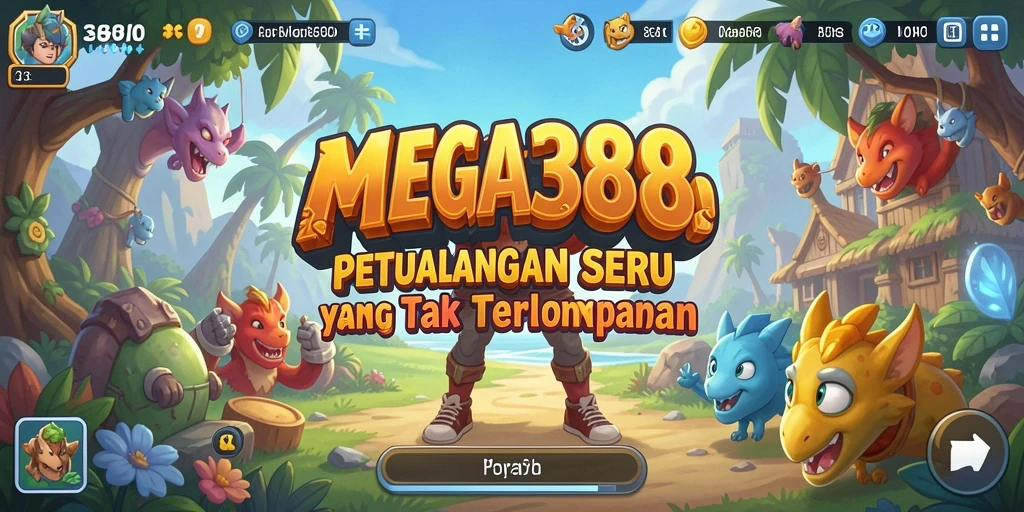 Screenshot MEGA388 menampilkan gameplay petualangan yang penuh warna dan aksi seru.