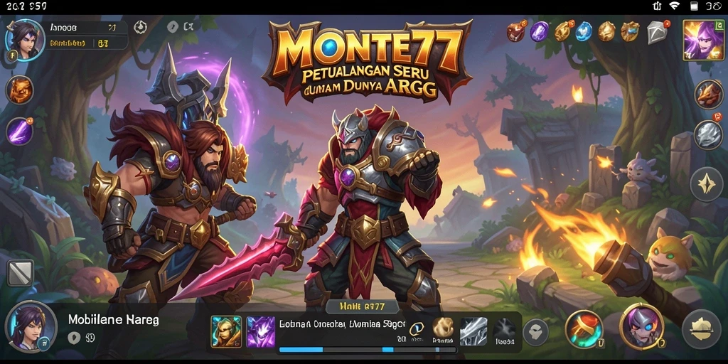 Tangkapan layar gameplay MONTE77 menampilkan aksi pertarungan yang mendebarkan.