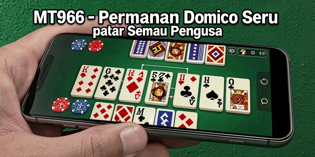 Screenshot gameplay MT966 menampilkan suasana seru permainan Domino.