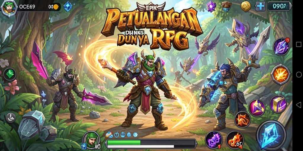 Tampilan gameplay OCE69 yang memukau dalam dunia RPG.