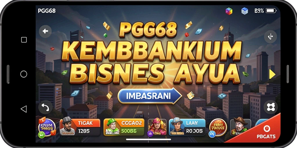 Tangkapan layar PGG68 menampilkan aksi mengelola bisnis yang menarik.