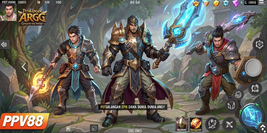 Screenshot gameplay PPV88 yang menampilkan aksi pertarungan seru dalam dunia ARPG.