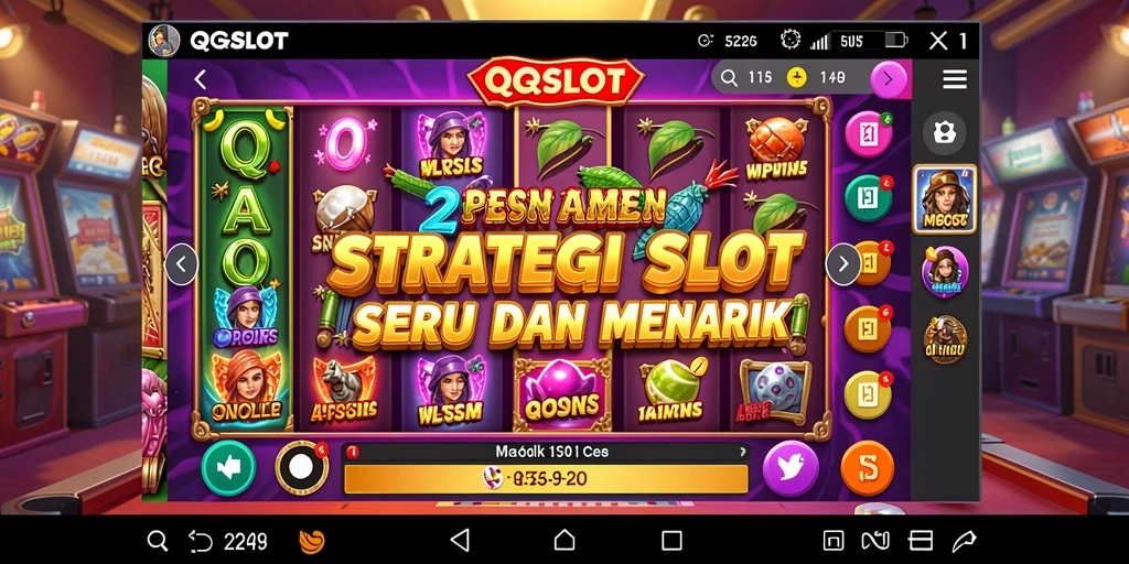Tangkapan layar gameplay QQSLOT menunjukkan slot yang dinamis dan penuh warna.