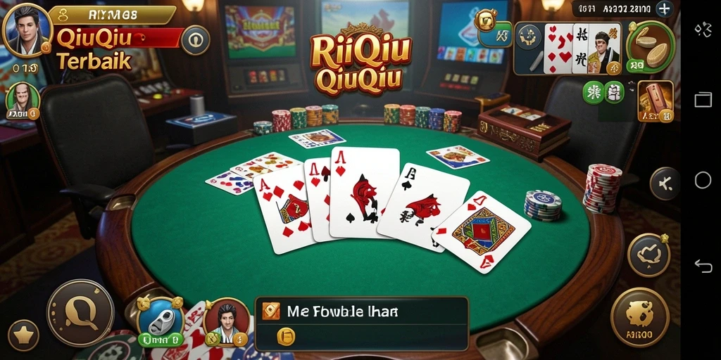 Screenshot utama RI188 menampilkan aksi seru gameplay QiuQiu.
