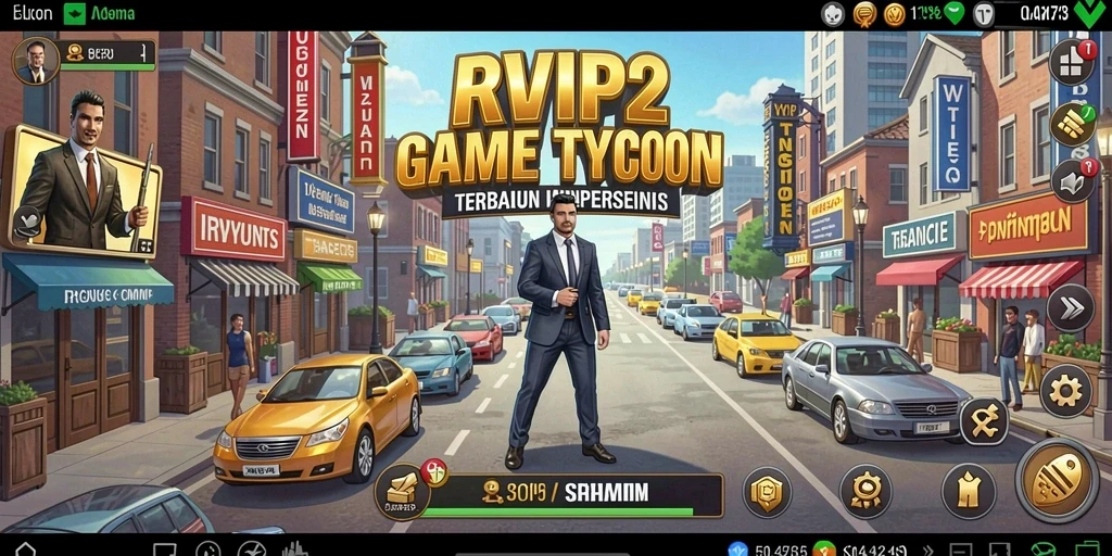 Screenshot utama RVIP2 yang menunjukkan gameplay Tycoon yang menarik.