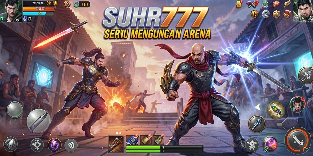 Tampilan gameplay pertarungan yang mendebarkan dalam SUHU777.