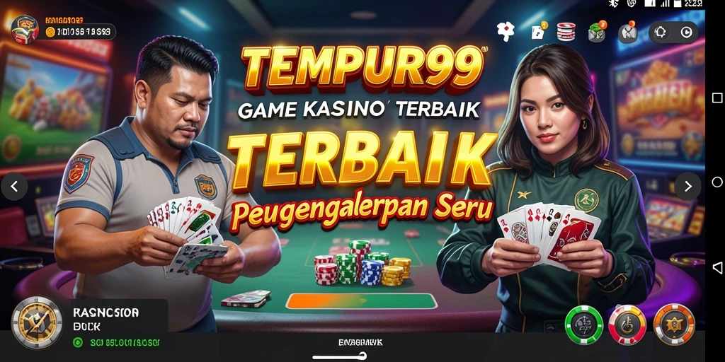Tampilan aksi seru di TEMPUR99 dengan berbagai permainan Kasino.