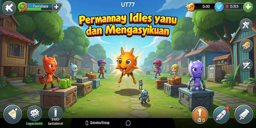 Tampilan gameplay UT77 yang menawan dan interaktif dalam genre Idle.
