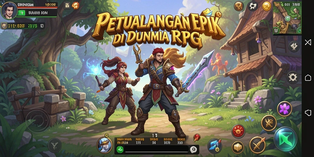 Tampilan gameplay menarik V21 dengan aksi RPG yang mendebarkan.